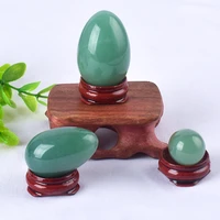 jade egg undrilled natural green aventurine yoni egg mineral healing stone for women kegel exercise reiki stone