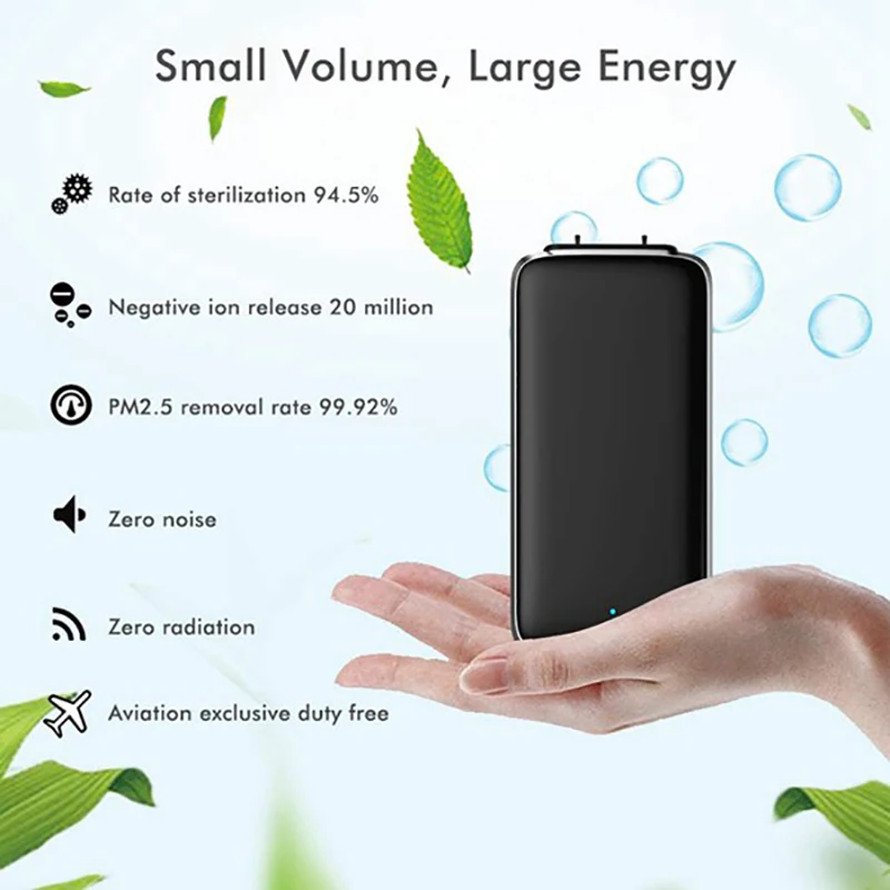 

Personal Air Purifier Necklace Wearable Air Purifier Necklace, Negative Ionize Air Purifier Necklace Wearable for Home