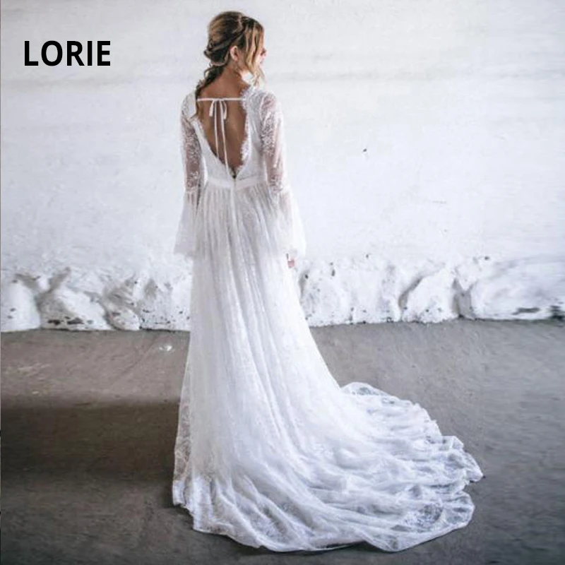 Кружевное свадебное платье LORIE в стиле бохо модель 2020 года трапециевидная юбка с