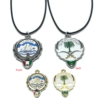 2pcs pendant saudi national emblem drops oil for jewelry making diy hand made materials for connection accessories