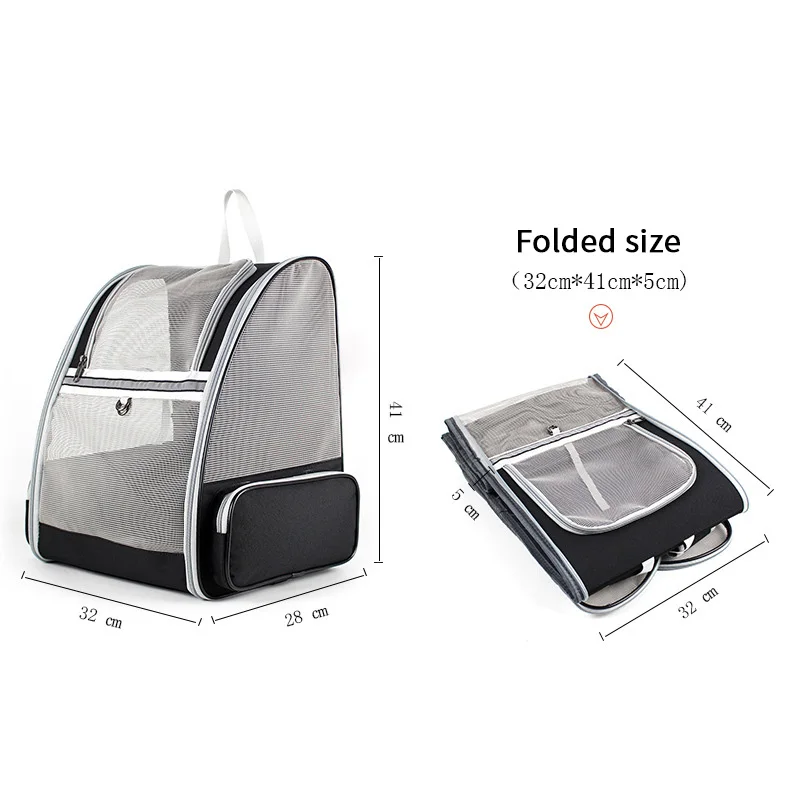 

Breathable Cat Carrier Bag Large Capacity Mesh Pet Backpack Outdoor Travel Portable Shoulder Bag For Small Dogs Cats