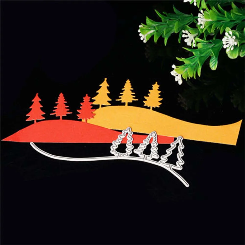 1 шт. Сделай Сам Скрапбукинг дерево металлический трафарет для резки этой карты