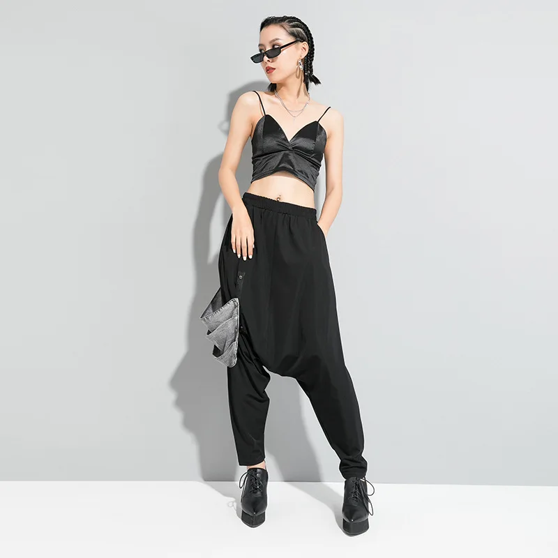 Женские брюки-шаровары LANMREM съемные эластичные брюки с разрезом весна 2020 YH73401 |