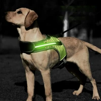 new k shaped luminous led harness for pet dog reflective chest harness for medium and large dogs safety night travel