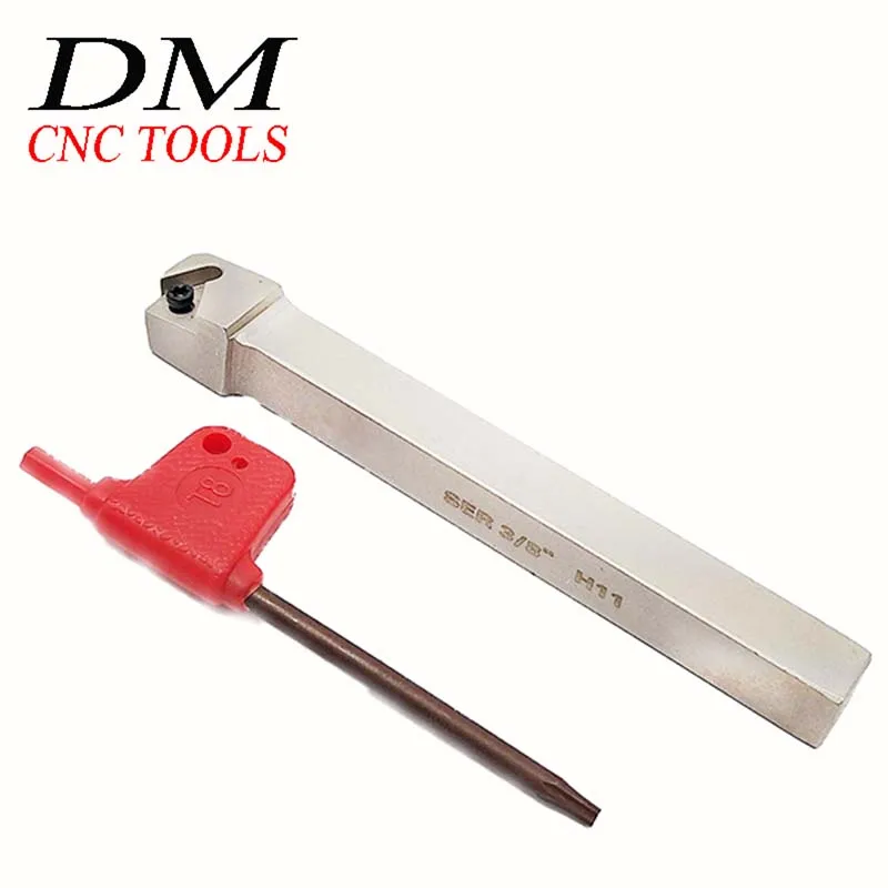 

1pcs SER3/8"H11 SER1/2"H16 SER5/8"H16 SER3/4"K16 CNC lathe External Threaded turning Tool carrier Inch tool holder