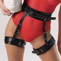 sexy lingerie bdsm harness garter belt women gothic leather leg belts pastel goth clothes stockings suspender belts underwear