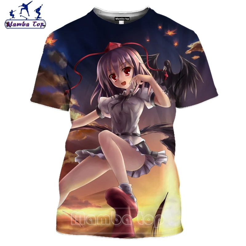 Футболка Mamba Top с 3D принтом манга Touhou Project мужская Милая футболка аниме девушкой