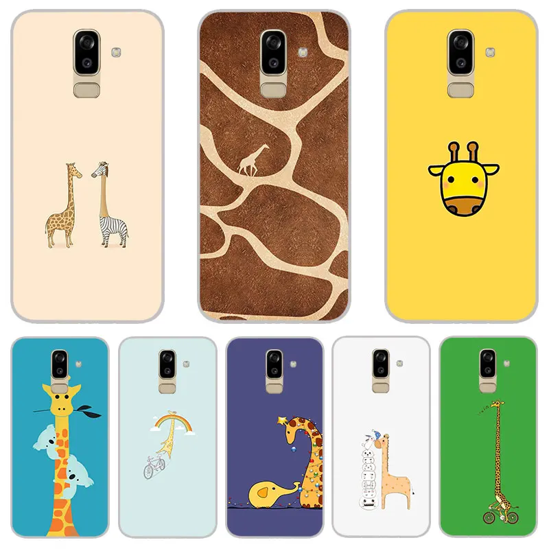 Без рукавов с изображением жирафа матовый Силиконовый чехол для Samsung Galaxy J3 J5 J7 A3 A5