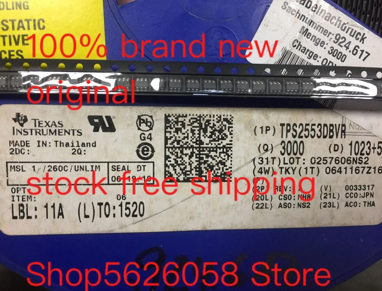 TPS2553DBVR SOT23 6 100% новый оригинальный Бесплатная доставка 50 шт./лот в наличии|Умные