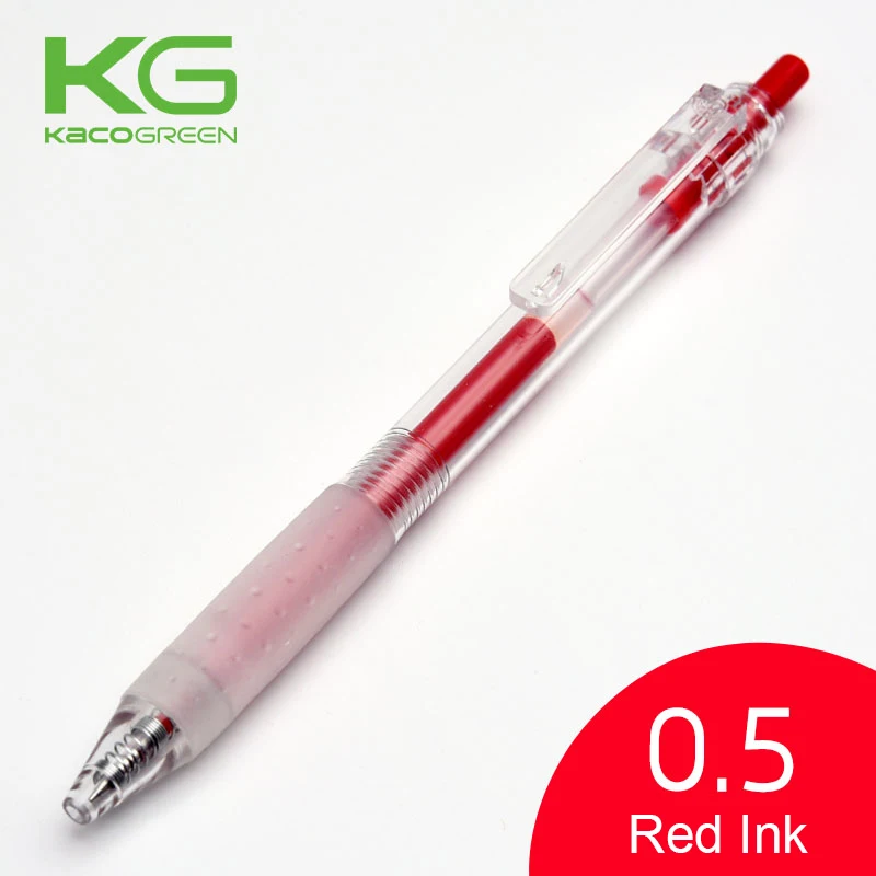 

KACO KEYBO пластиковая гелевая ручка 0,5 мм шариковая ручка KACOGREEN для подписей гладкая пишущая ручка/KACO Черный Синий Красный темно синий