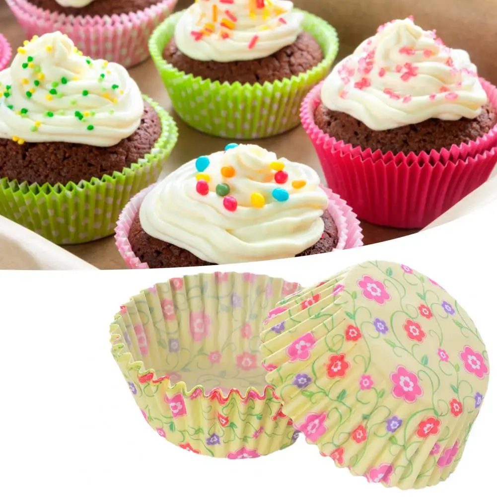 

1000Pcs/Set Muffin Cups Greaseproof Heat Resistant Lightweight Dessert Trays Baking Cup for Wedding