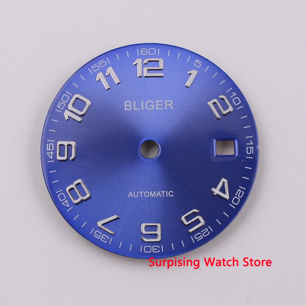 

29.2mm sterile black blue silver watch dial fit ETA 2824 2836 Miyota 8205 8215 821A Mingzhu DG 2813 3804 movement