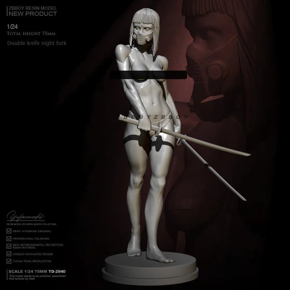 

1/24 Resin figure beauty model kits DIY self-assembled TD-2940