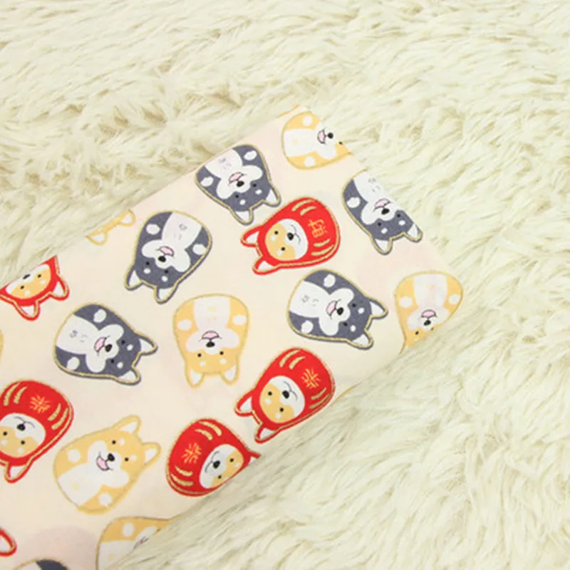 Half yard thin cotton fabric with cartoon soft breeze dog gilt print handmade patchwork bag garment cloth 100% B45 | Дом и сад
