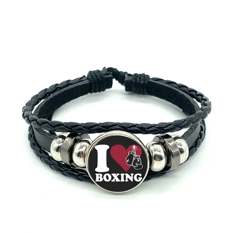 Спортивные боксерские Перчатки для фитнеса Кожаный Браслет боксеры купольное