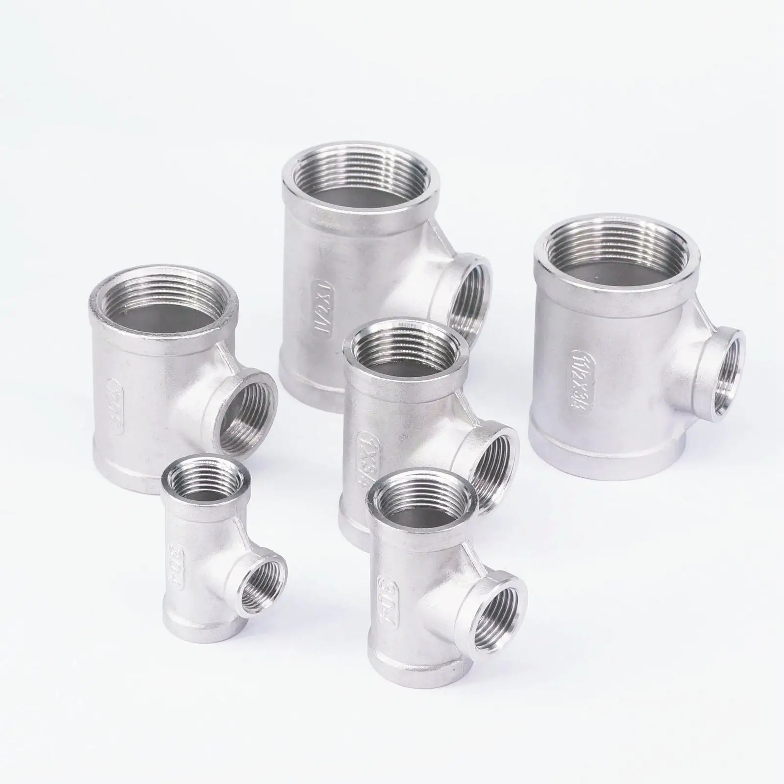1/2 &quotBSP до 1/4&quot BSP Женская резьба 304 Нержавеющая тройник 3 ходовой соединитель