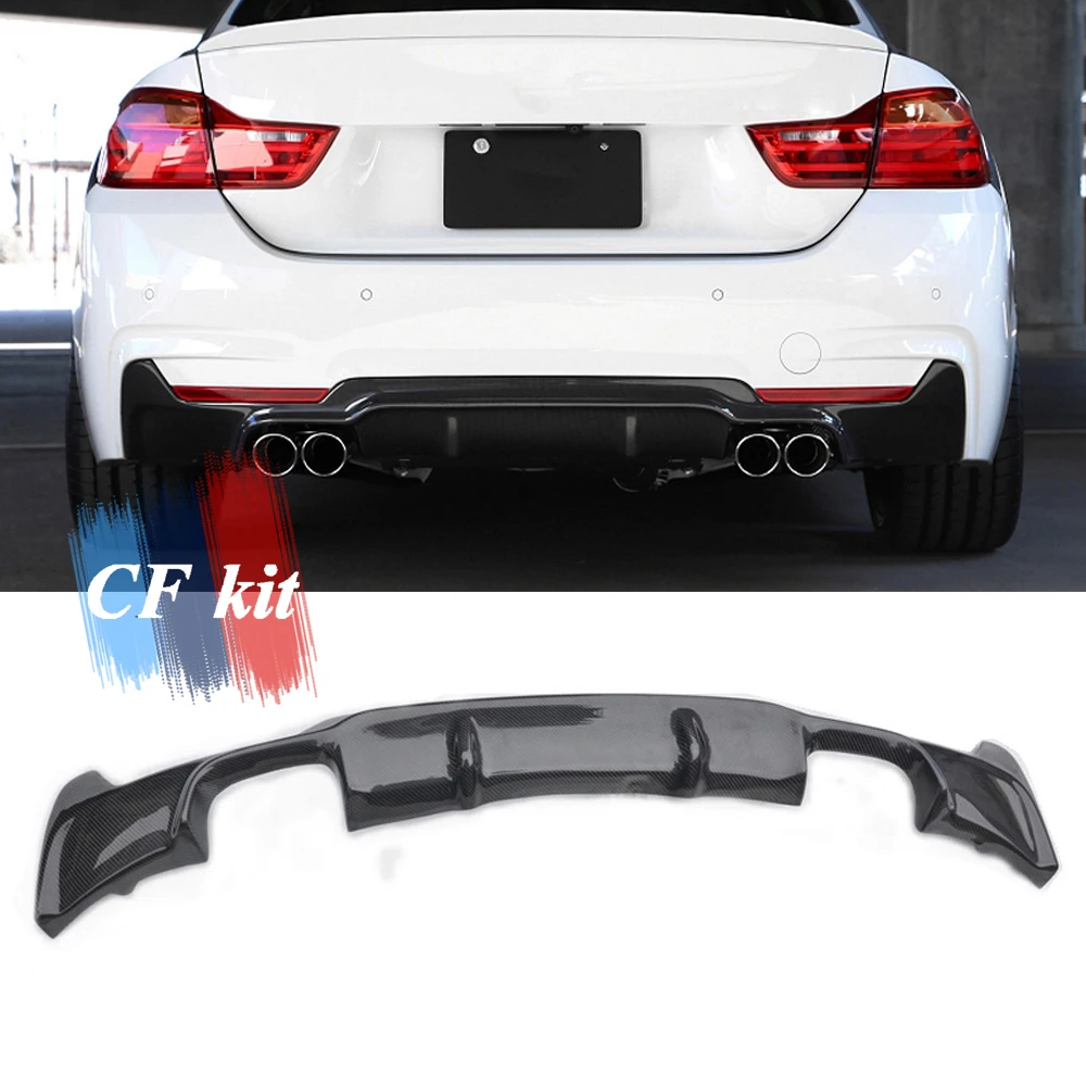 Комплект CF из углеродного волокна задний диффузор бампер губа ДЛЯ BMW 4 серии F32 F33