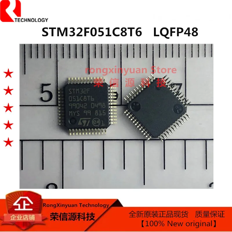 5 шт. STM32F051C8T6 2020 + STM32F051 STM32F051C8T6TR MCU32-Bit GP STM32F ARM Cortex M0 RISC 64kB Flash 48-контактный LQFP новый оригинальный