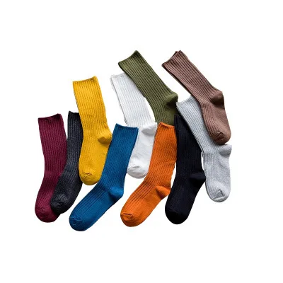 20 Pairs/set Socks Women Fall Winter Cotton Ladies Socks Solid Color Ladies Girls Socks Wholesale Korean Style Women