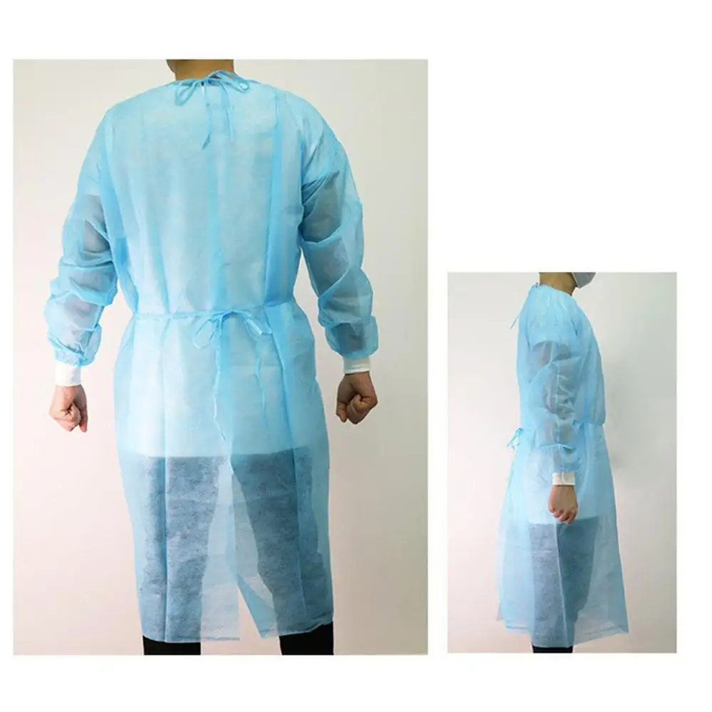 

10 Stuks Wegwerp Stofdicht Overalls Ademend Non-woven Gown Anti-statische Isolatie Kleding Anti-fouling Laboratoriumjas Siamese