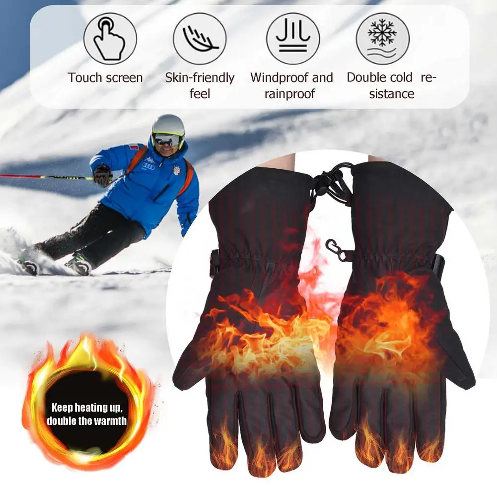

Winter Electric Heating Gloves Keep Warm Constant Temperature 3.7V Electric Heating Gloves Outdoor Riding Skating Waterproof