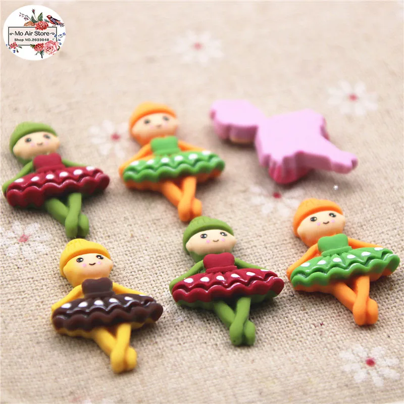 10 шт. искусственная балерина девочка с плоским задником Кабошон Скрапбукинг