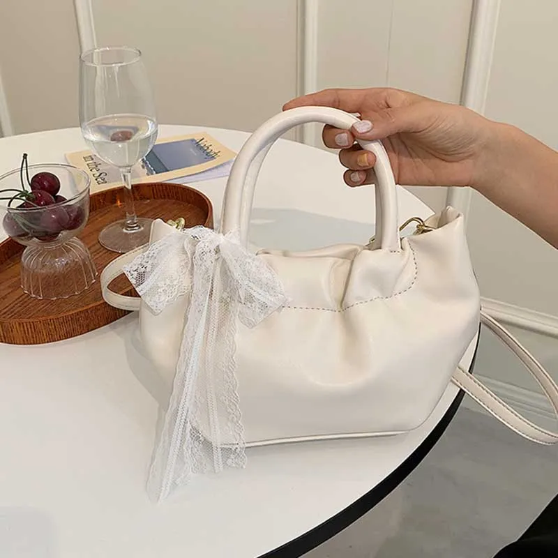 

Сумка-мессенджер Женская, мягкая, белая, Корейская, простая, качественная, 2021