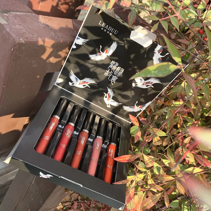 

5 Pcs Matte Fashion Lip Gloss Base Gel Long Lasting Waterproof Liquid Lipstick Brand Makeup Cosmetics