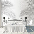 Пользовательские фотообои 3D Ручная роспись в скандинавском стиле растения кокосовые листья фрески гостиная спальня самоклеящиеся художественные 3D наклейки