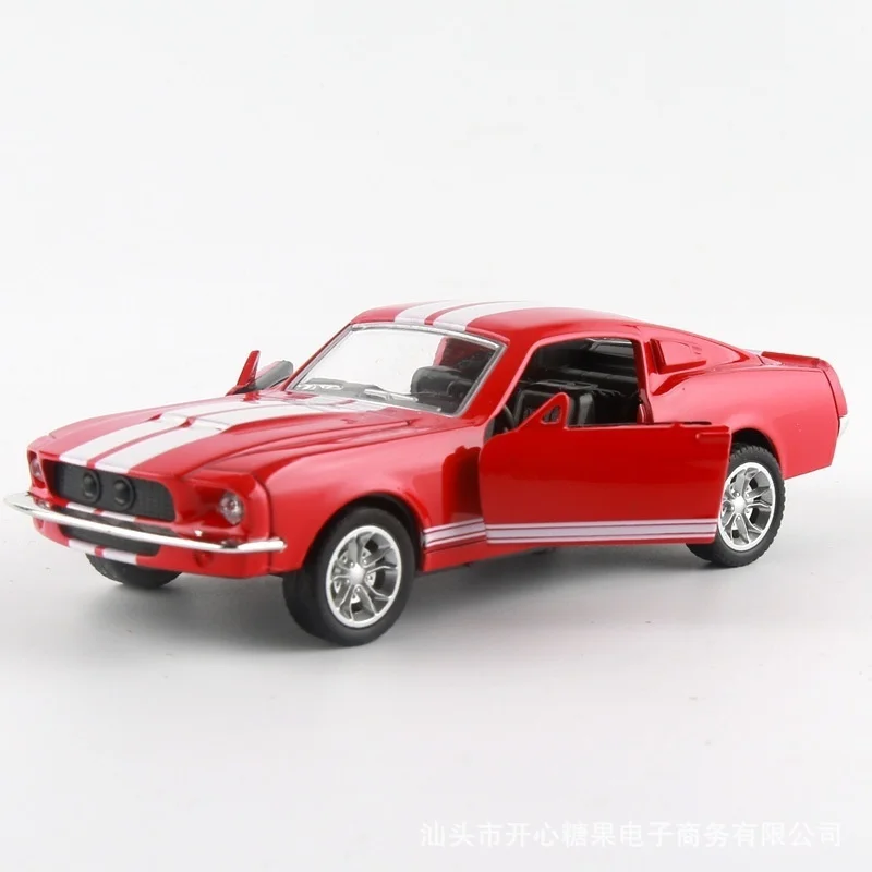 Ретро модель Ford Mustang 1/32 из сплава под давлением автомобиль с откидной крышкой