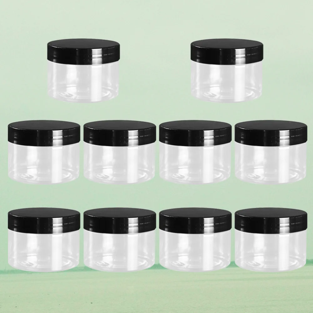 

10pcs 120ML Transparent Cream Bottle Plastic Cosmetic Bottle Food Dispensers Bottle Empty Refillable Portable Travel Accessary