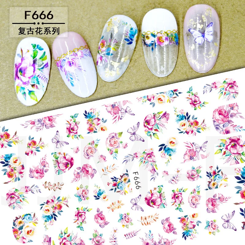 

10pcs Nail Art sticker Embossed 3D New National Flag Flower Butterfly Nail decals Adhesive Manicure Nail Art Tips Decoration