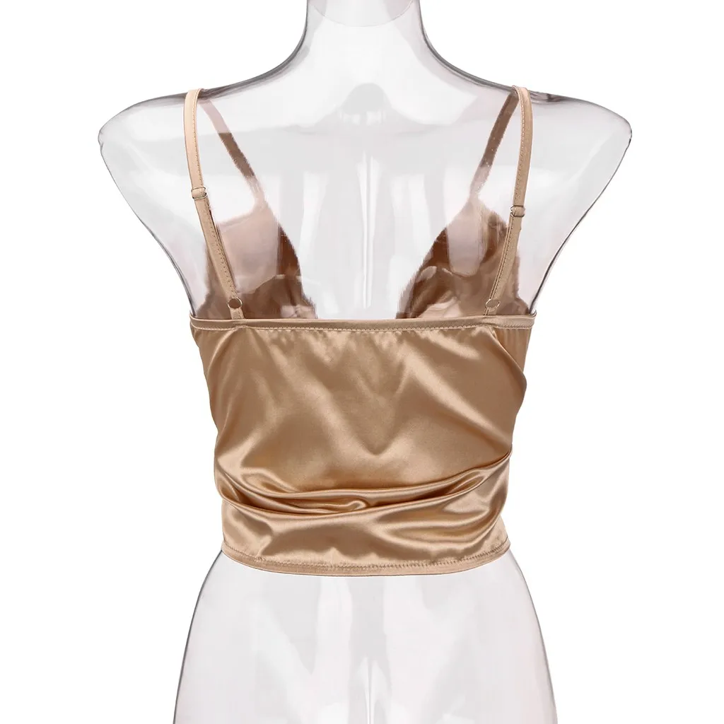 

Bow Tie Camisole Lace Tank Tops Women Summer Basic Top Satin Silk Streetwear Fashion 2020 Cool Girls Cropped Tees Camis#pingyou