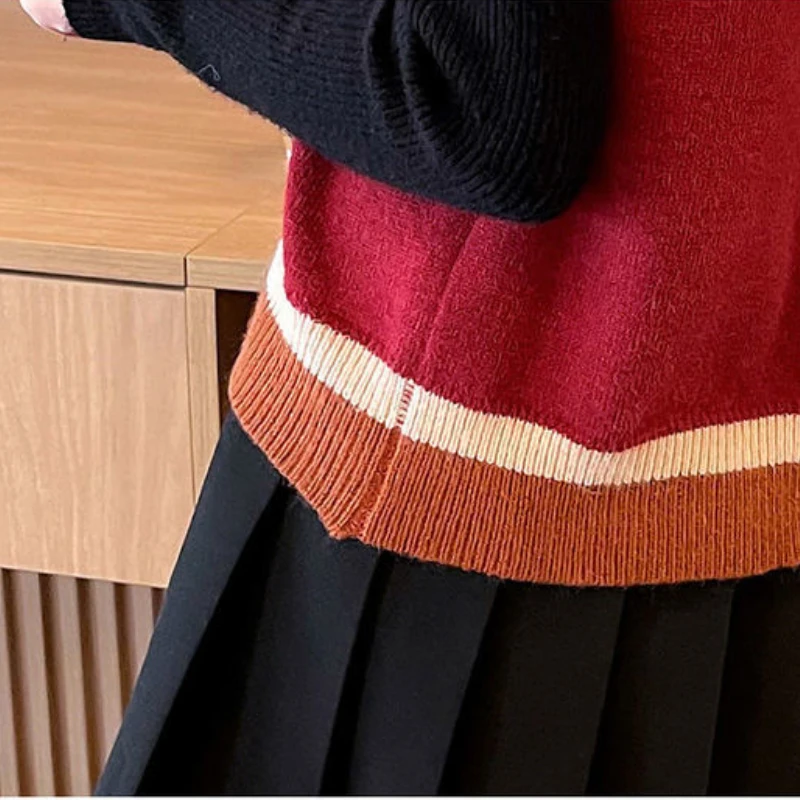 Женский простой классический свитер в стиле пэчворк трендовые повседневные