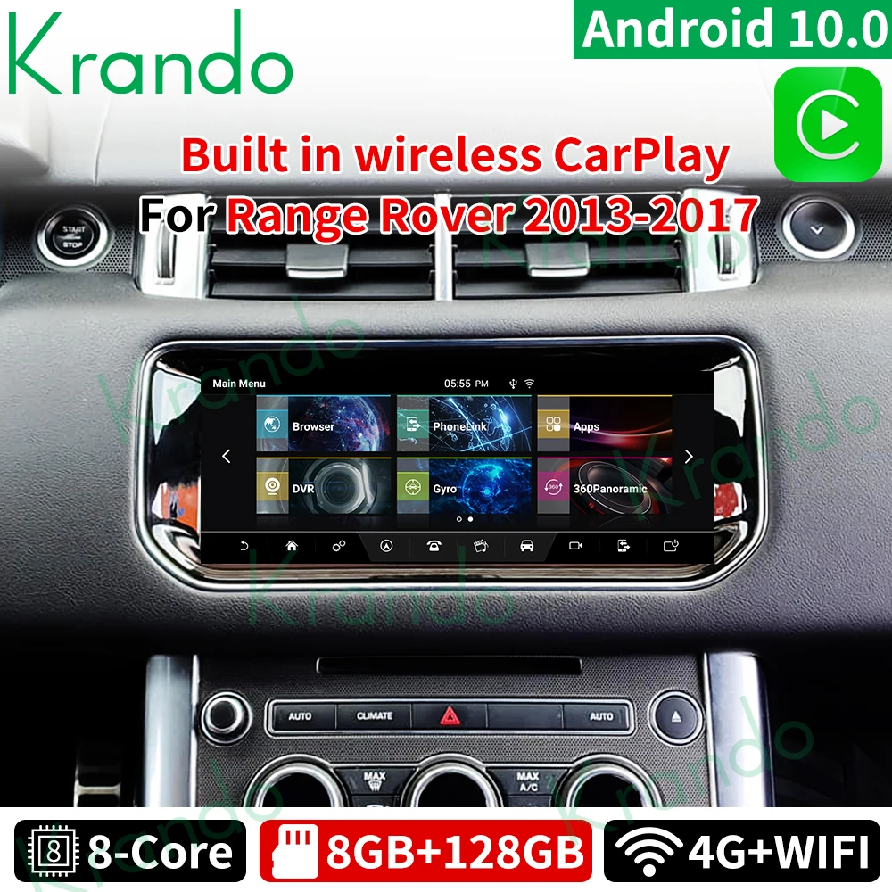 Автомобильный радиоплеер Krando Android 10 0 25 ''для Range Rover Sport Vogue 2012-2018 Gps-навигация