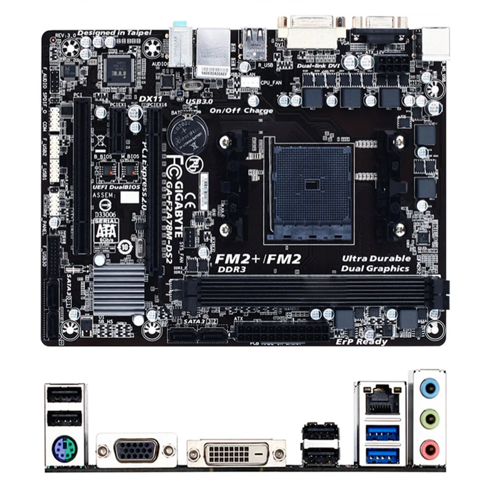 Для GIGABYTE GA-F2A78M-DS2 материнская плата FM2/FM2 + DDR3 Mobo | Компьютеры и офис