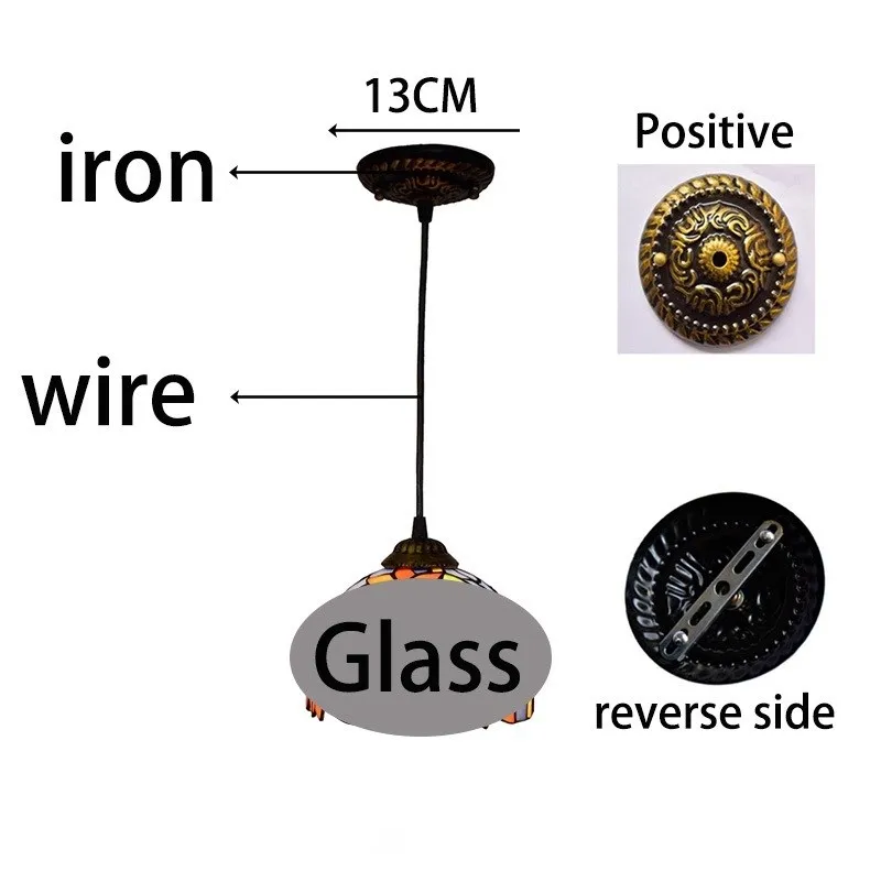 Светодиодная лампа в марокканском стиле средиземноморском с витражным стеклом