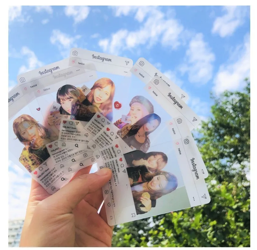 Двойная Фотокарта набор ДА или да Tzuyu Kpop K Pop наружная карта Ins прозрачная