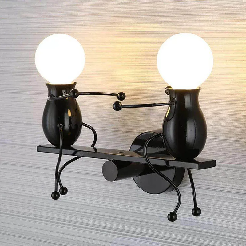 

Современная креативная настенная Светодиодная лампа, прикроватный светильник, железный декоративный настенный светильник в скандинавско...