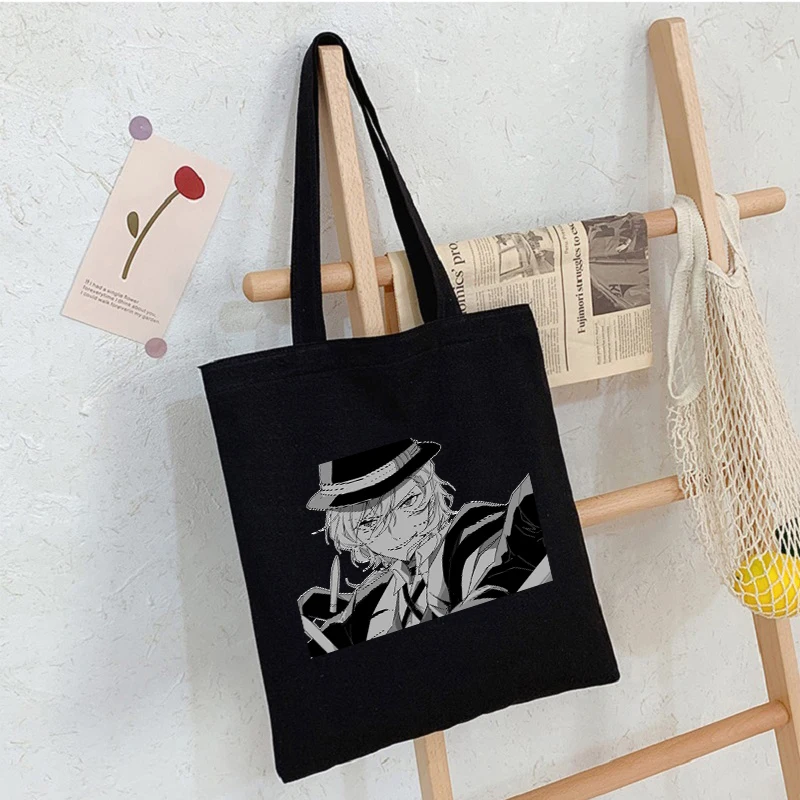 

Anime Canvas Tas Dark Goth Stijl Shopper Grote Capaciteit Vrouwen Tas Klassieke Vintage Schoudertas Handtas Shopping Bags Purses