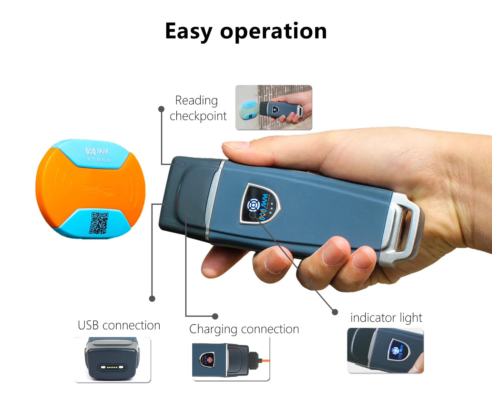 JWM Rugger RFID Guard Tour Patrol система с бесплатным облачным программным обеспечением