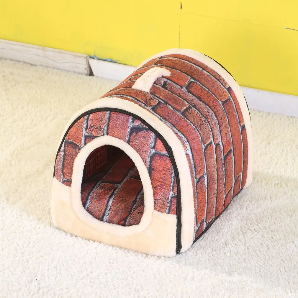 

2021 New Cat Dog Nest Dual Use Warm Soft Pet Sleeping Bed Cushion Foldable Home Washable Blanket Mat