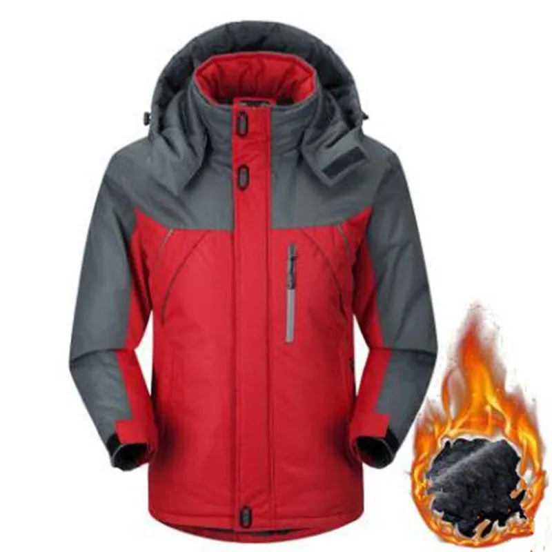 

NEW Men's and women's outdoor clothing plus velvet padded cotton-padded jacket windproof warm mountaineering waterproof jacket
