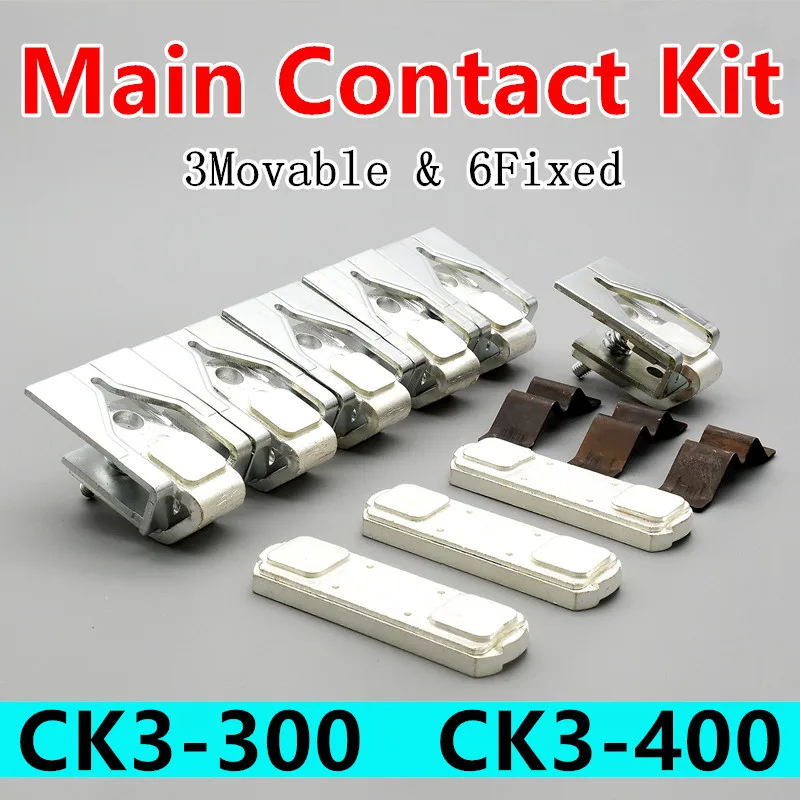 Kit de Reparação Contator ac para Ck3300 Kit Contato Principal Ck3400 Acessórios Contator Magnético Substituição em Movimento e Estática Prata