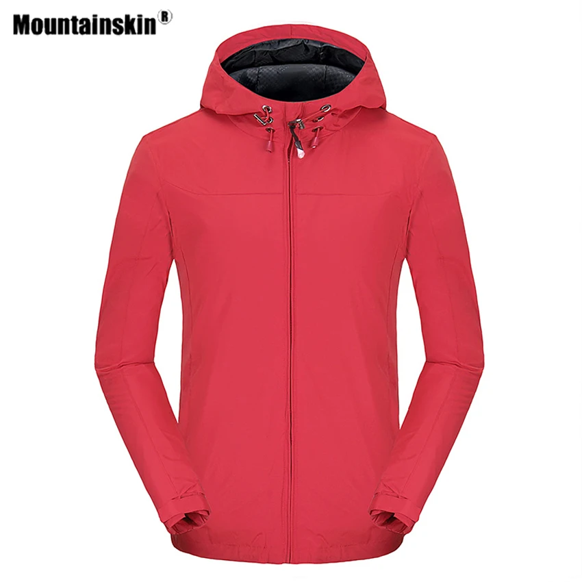 Mountainskin мужские куртки с капюшоном для походов, спортивные куртки для активного отдыха, ветровка для альпинизма, кемпинга, треккинга, мужские одноцветные пальто VA616