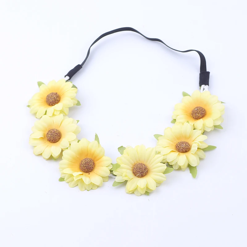 Повязка на голову в стиле бохо для девочек детская повязка с ромашками