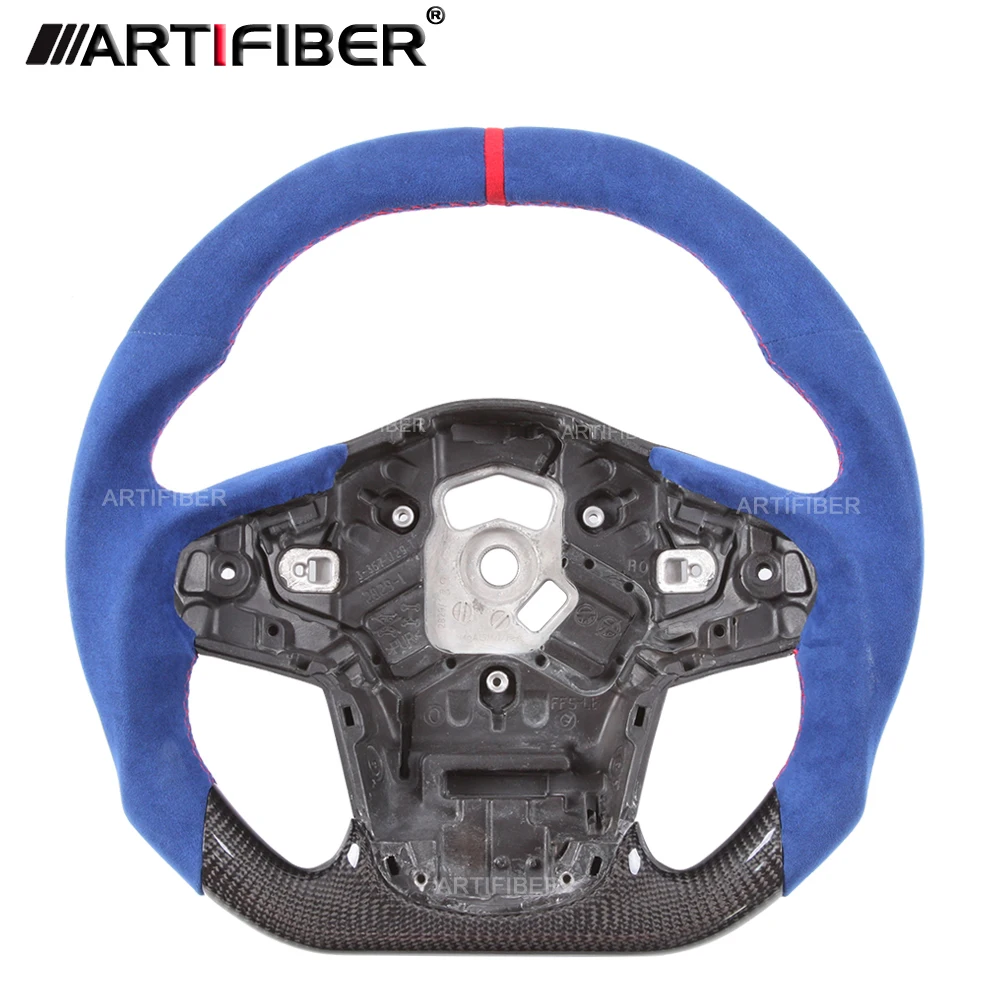 

Suede Carbon Fiber Blue Steering Wheel for TOYOTA Supra A90