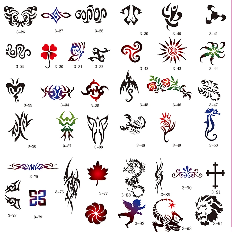 3 книги Золотая Татуировка Феникс трафареты спрей боди арт живопись для