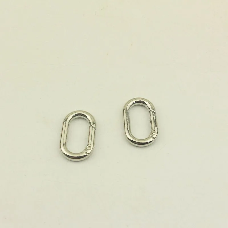 20pcs 25mm Metal Oval Spring O Ring Buckles Openable Keyring Dog Snap Trigger Clasp Clip Bag Belt Leather Craft DIY Bag Parts