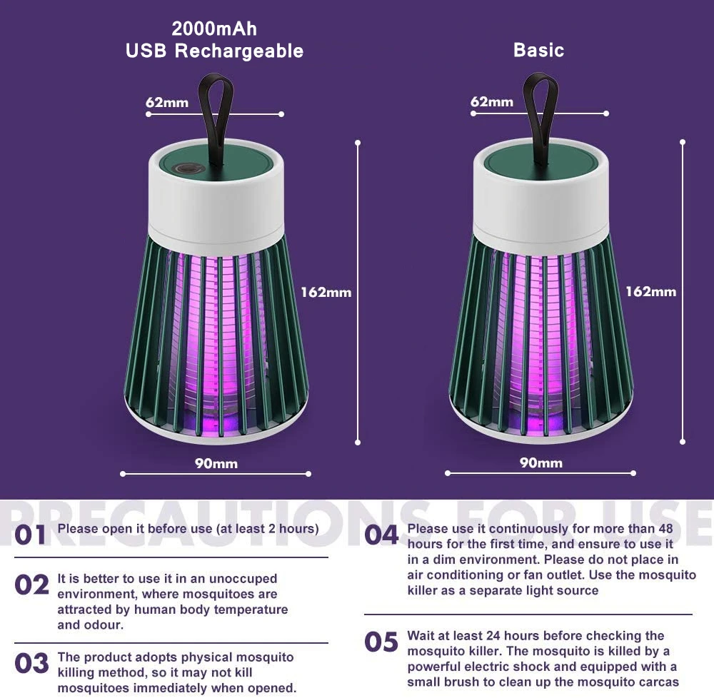 Светодиодный УФ ловушка для насекомых ночсветильник отпугивания комаров мух